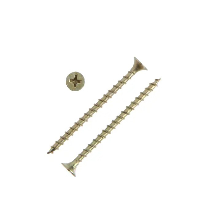 Саморез Жесть по дереву, желтый цинк, 3.5х55, 150 шт, контейнер 500 мл