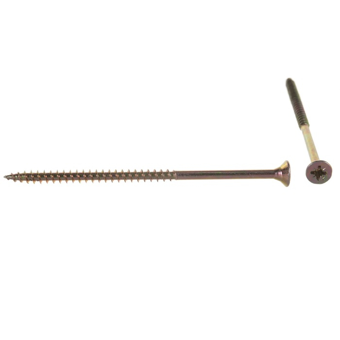 Саморез Жесть универсальный, желтый цинк, 5х100 (40 шт), контейнер 280 мл