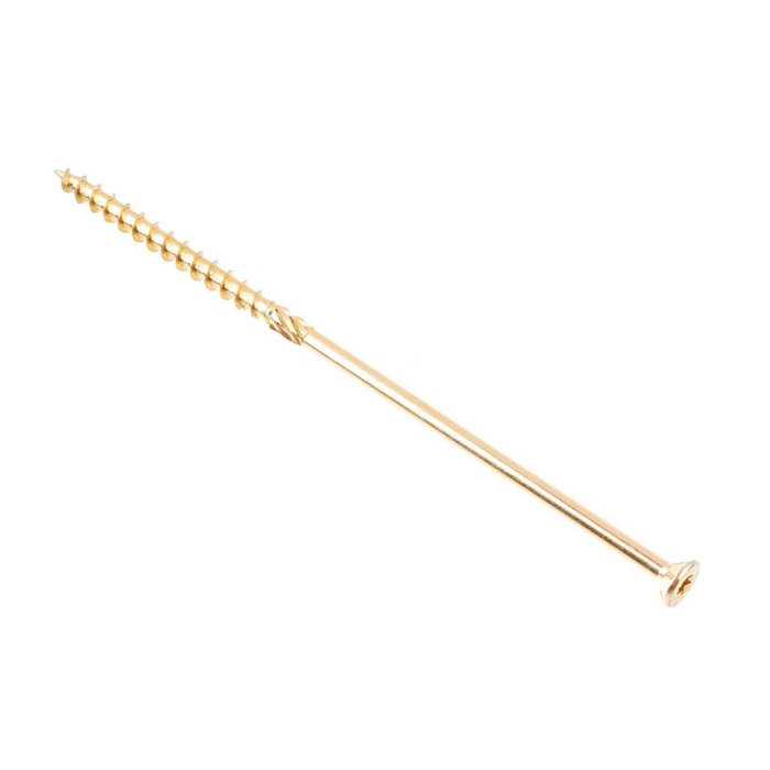 Саморез конструкционный потай Torx желтый цинк 8х100 (2 шт)