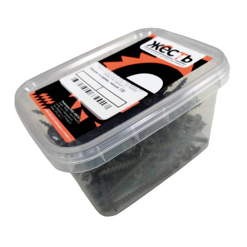 Саморез Жесть по дереву усиленный черный (ГД) 3,5х35 мм (1000 шт) 