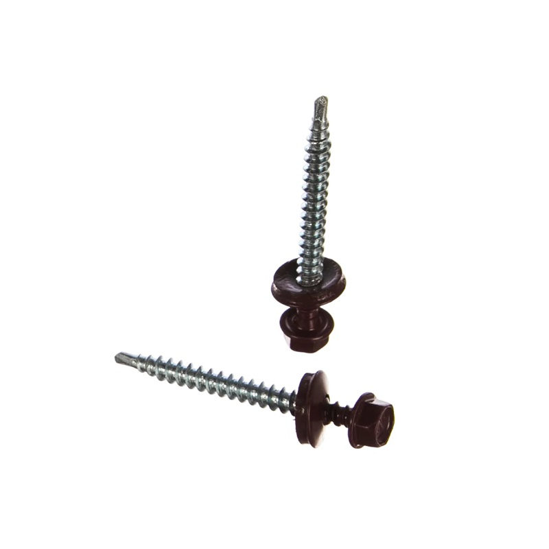 Саморез кровельный Жесть 4,8х51мм RAL3005 красное вино 200 шт