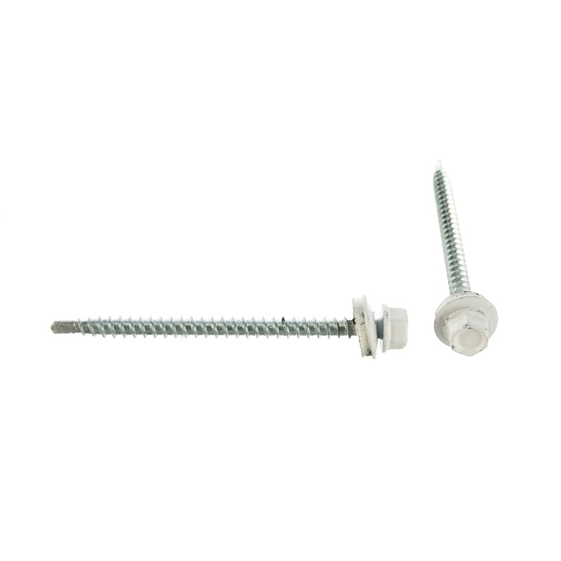 Саморез кровельный Жесть 4,8х70мм RAL9003 белый сигнальный 30 шт