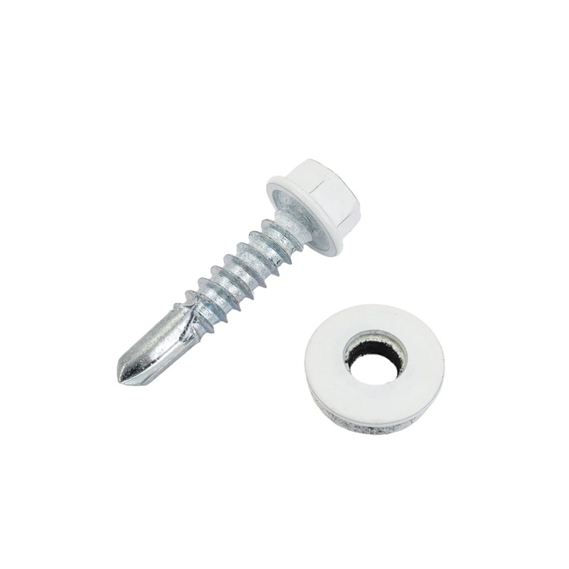 Саморез кровельный Жесть 5,5х25мм RAL9003 белый сигнальный 60шт