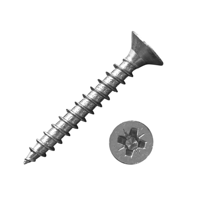 Саморез Жесть универсальный, белый цинк, 6х40 мм, 100 шт.