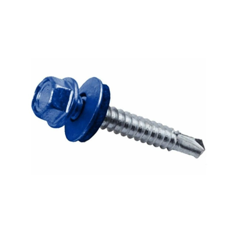 Саморез кровельный 4,8x35 RAL5005 насыщенный синий 8 шт европодвес