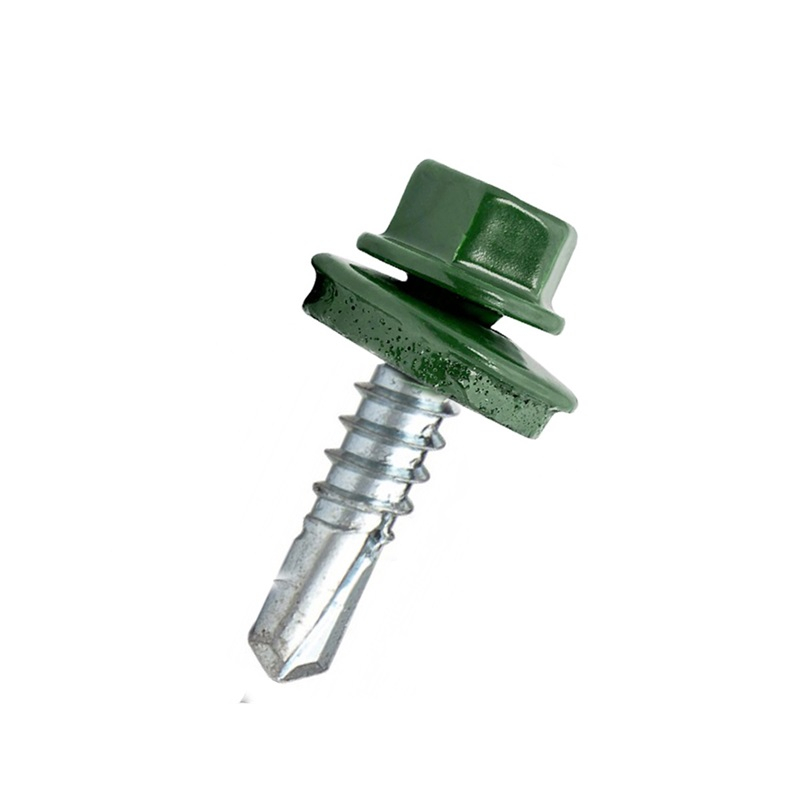 Саморез кровельный 5,5х25 RAL6005 темно-зеленый 10 шт