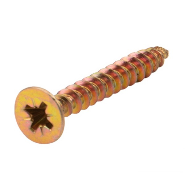 Саморез Жесть универсальный, желтый цинк, 5х40 мм (10 шт), европодвес УТ-00003311