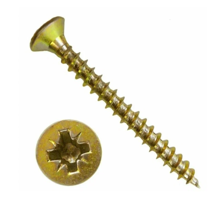 Саморез Жесть универсальный, желтый цинк, 6х150 мм, 2 шт