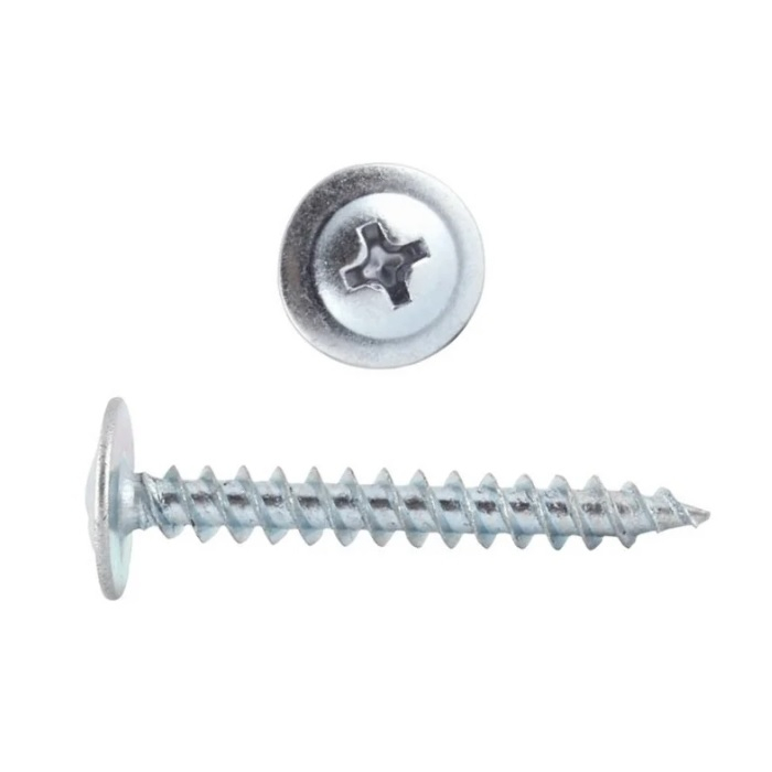 Саморез Жесть с прессшайбой острый 4,2х32 мм RAL3005, 200 шт.