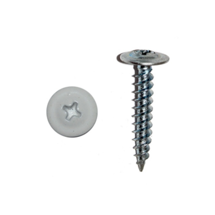 Саморез Жесть с прессшайбой острый 4,2х32 мм RAL9003, 200 шт.