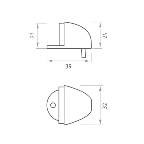 Ограничитель дверной Нора-М 107 матовый никель