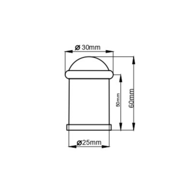Дверной упор Maxi Locks 688-1-60 мм-62g AB бронза