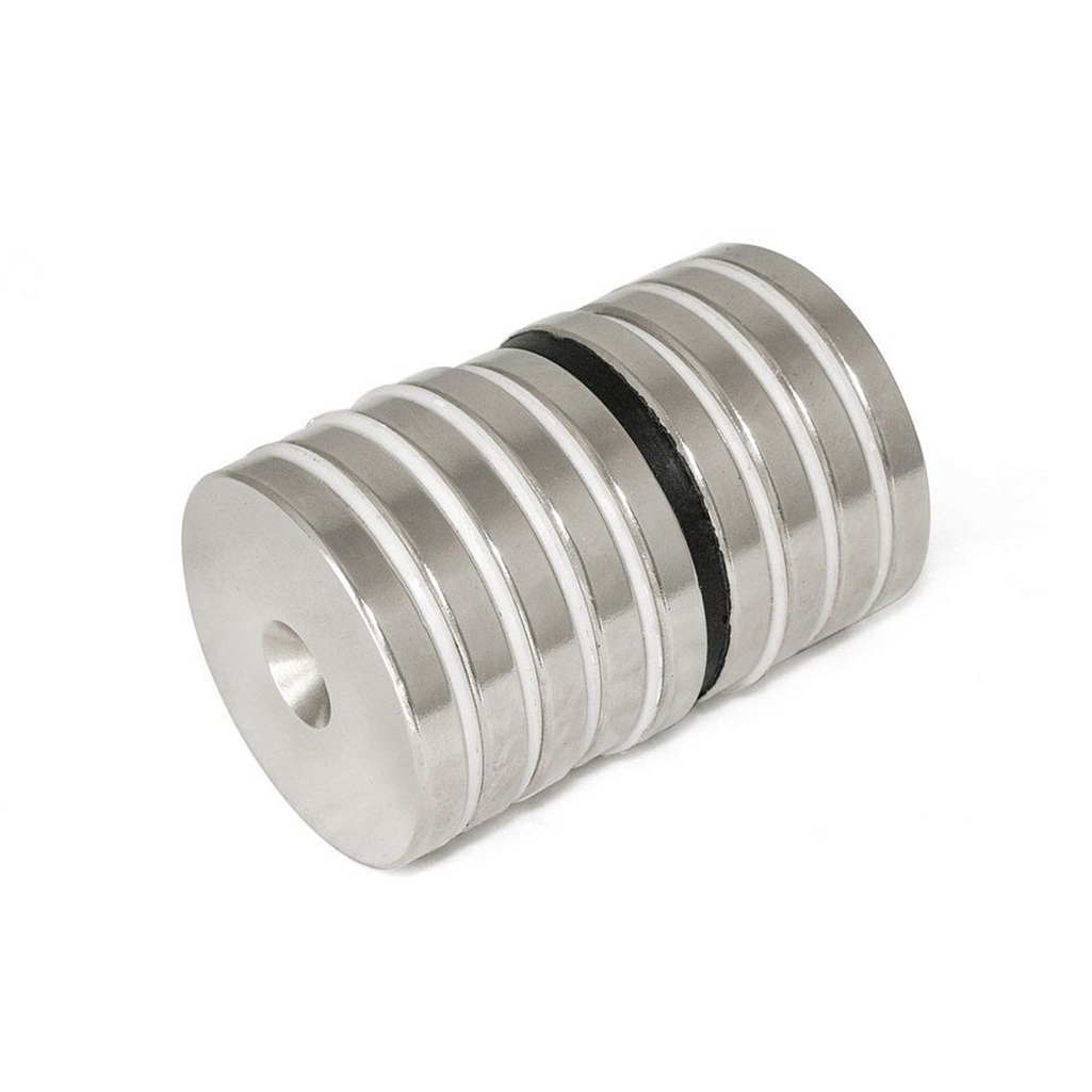 Магнит для мебели, круглый, металлический, серебристый, 5х40 мм