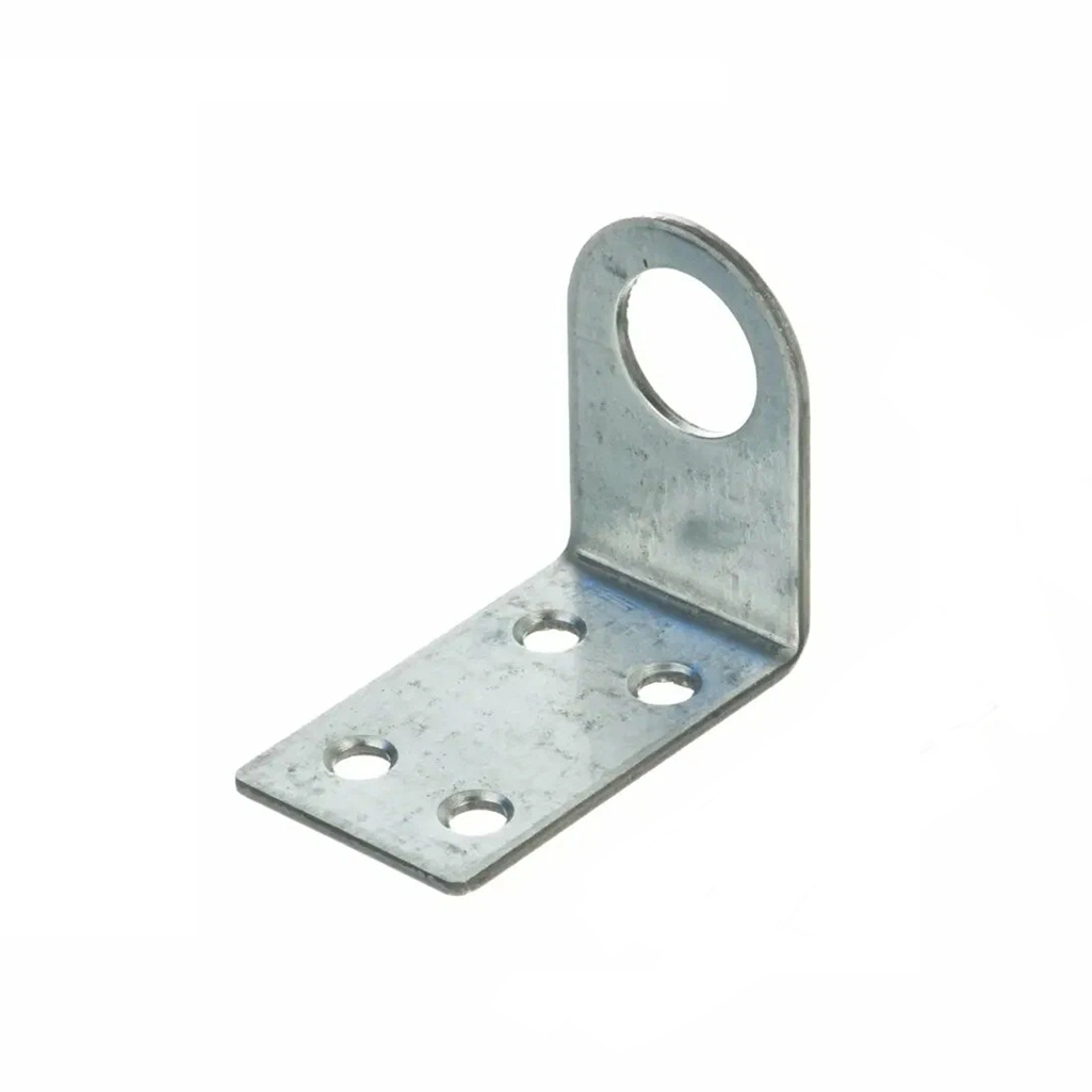 Проушина угловая для навесного замка, серый металлик 30х60 мм
