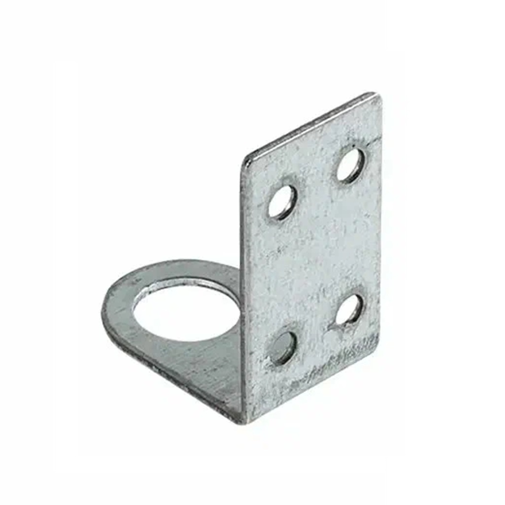 Проушина угловая для навесного замка, серый металлик 30х60 мм