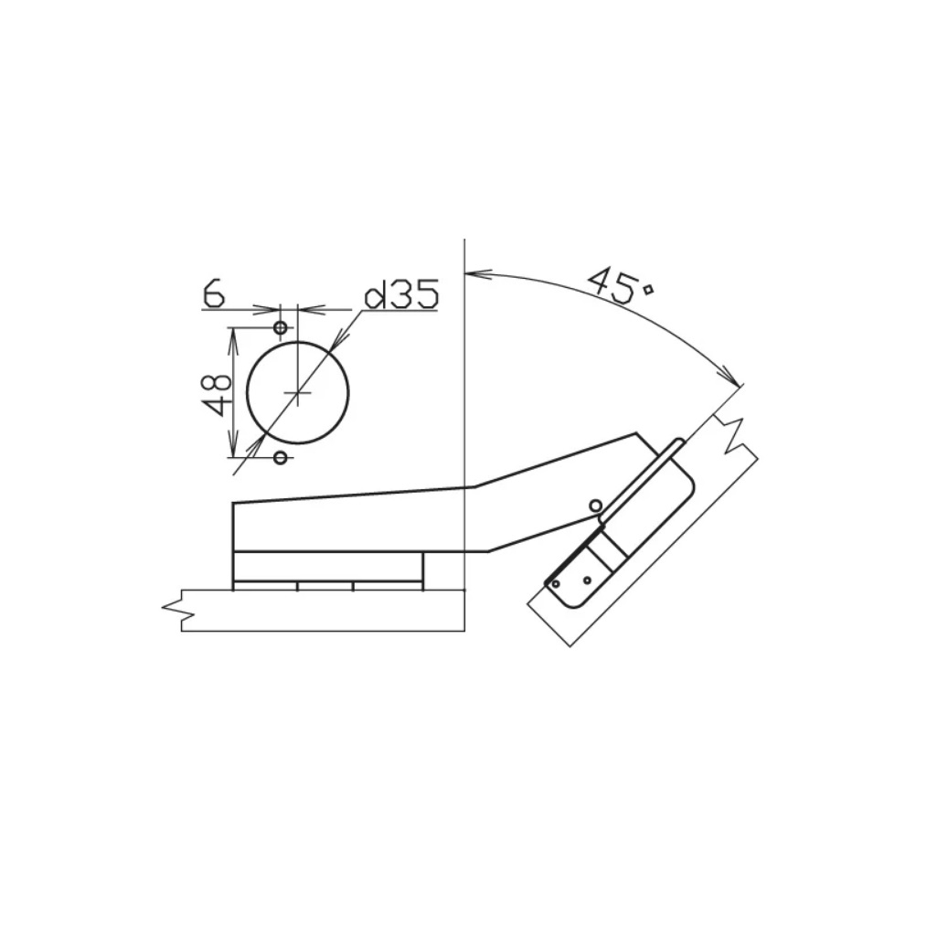 Петля мебельная Лягушка 45 RDK-64C, Slide-on, с доводчиком
