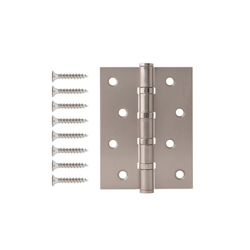 Петля врезная Avers универсальная 100х75х2.5-B4-NIS матовый никель