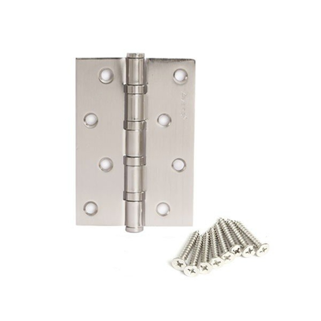 Петля врезная Avers универсальная 100х75х2.5-B4-NIS матовый никель