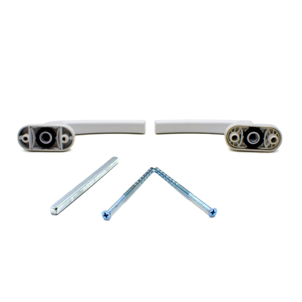 Ручка двухсторонняя 007 BHS 4 для пластиковых дверей, WW белая