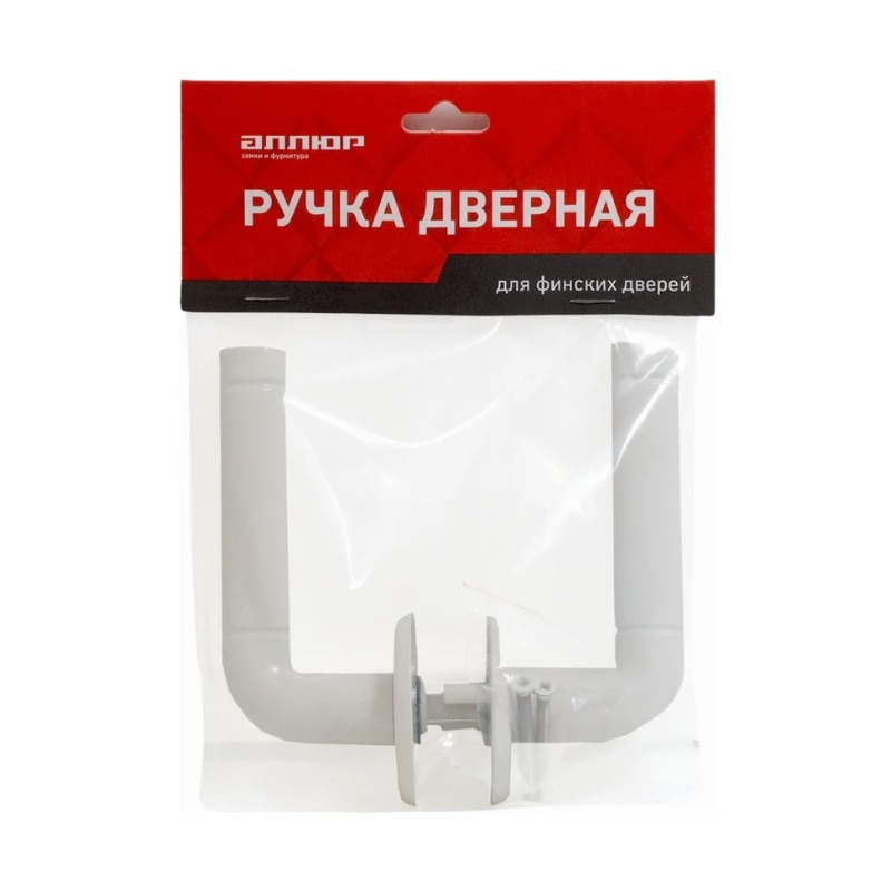 Ручка дверная Аллюр 16/028WW для финских дверей, белая 14861