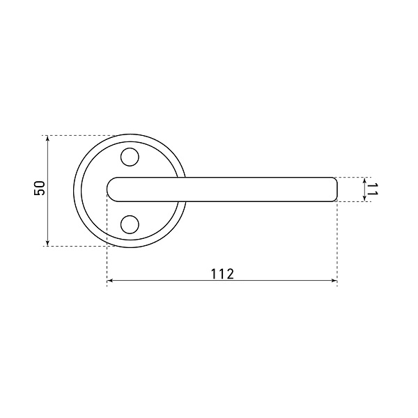 Ручка дверная Аллюр 16/028WW для финских дверей, белая 14861