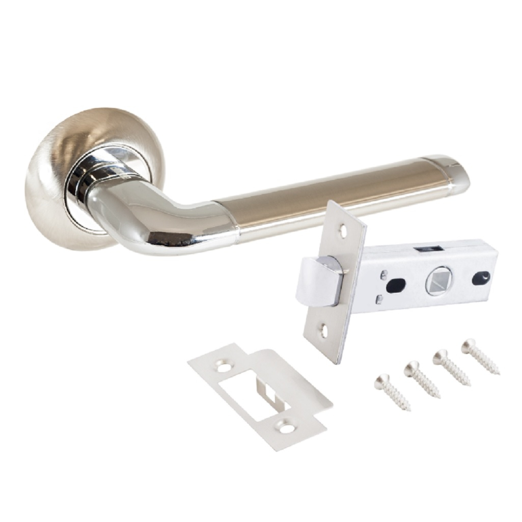 Комплект межкомнатный Аллюр Поло SN/CP+ L45-8 без фиксации, матовый никель, хром