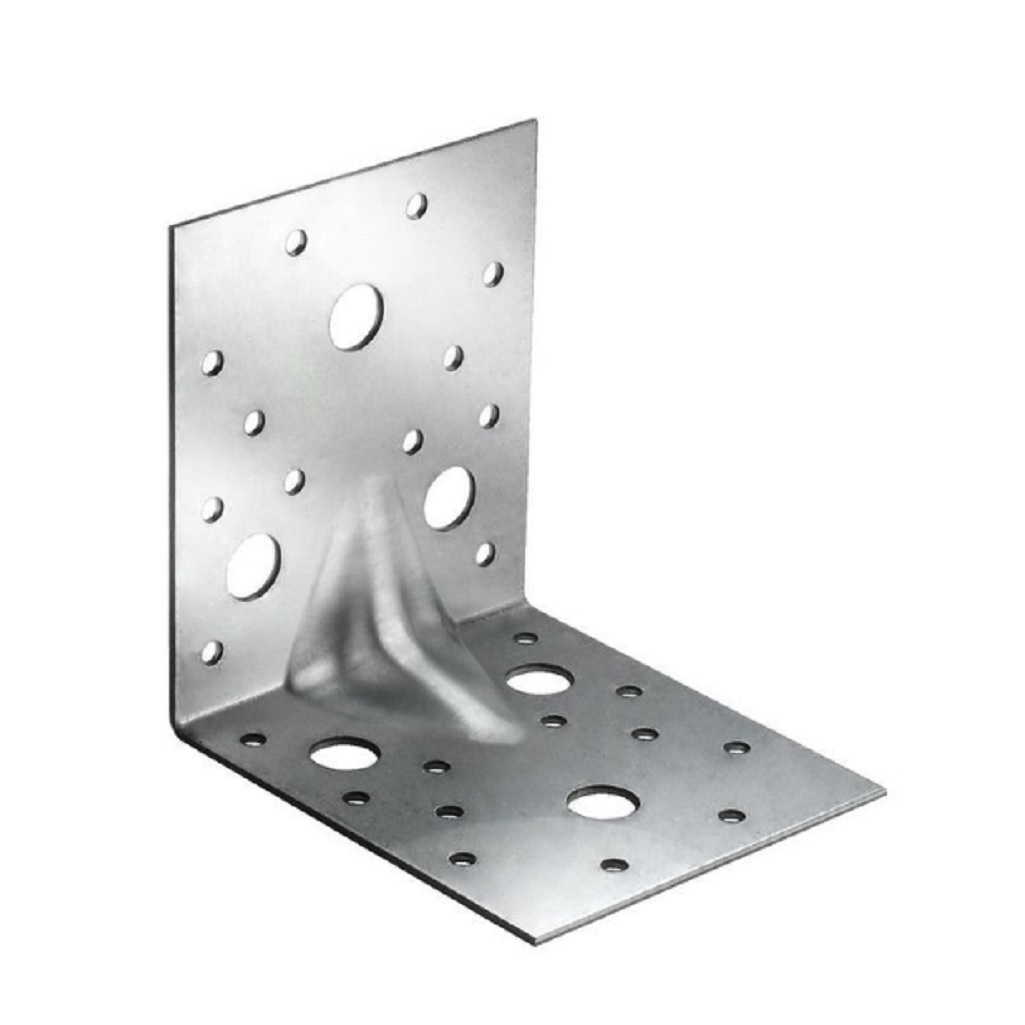 Уголок стальной, крепежный, усиленный, с зенковкой 70х70х50х2,0 мм