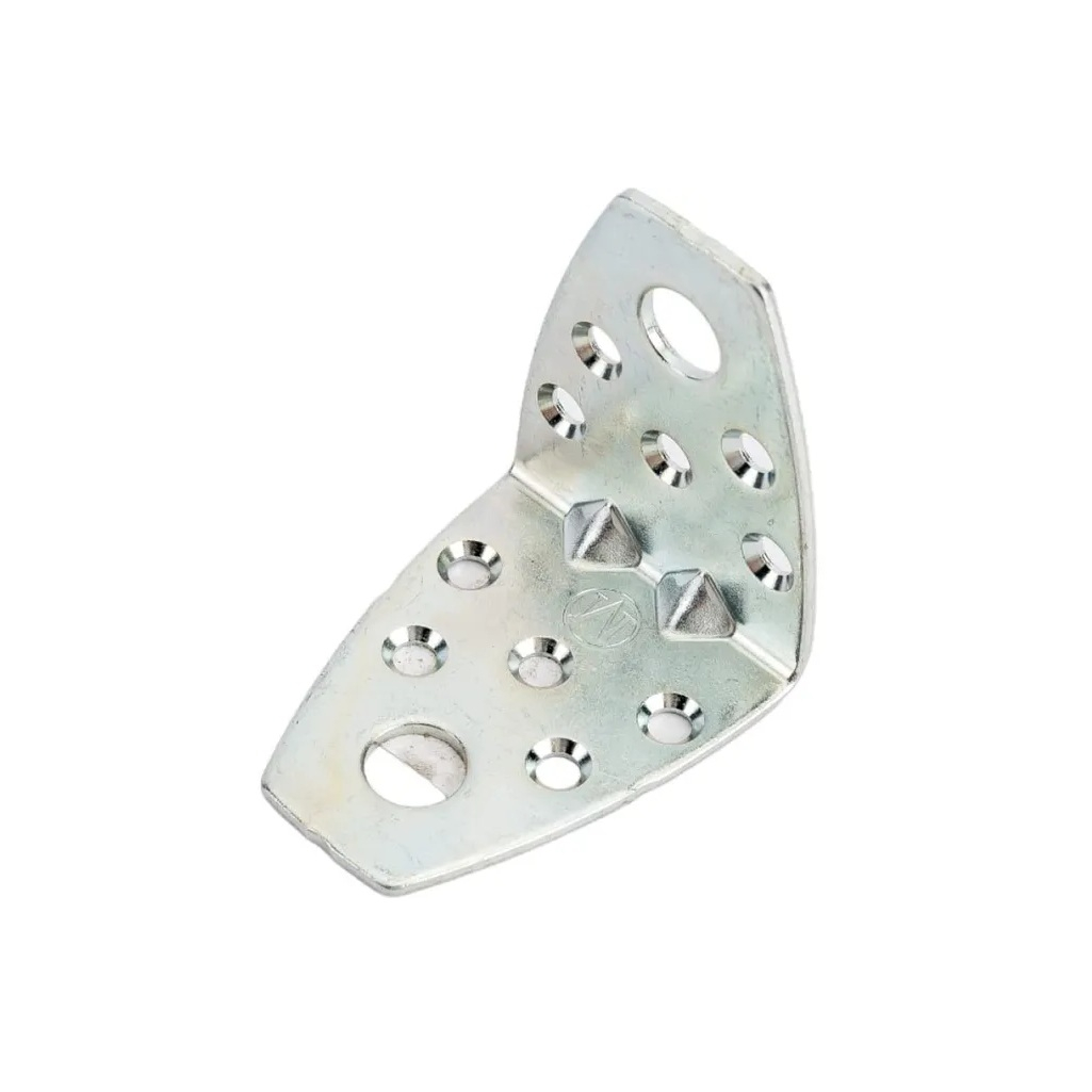 Уголок крепежный усиленный с зенковкой, оцинкованная сталь, 2х40х50х50 мм