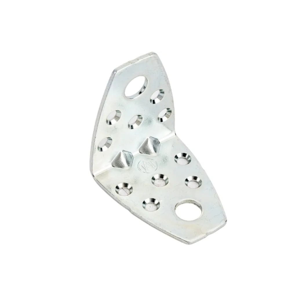 Уголок крепежный усиленный с зенковкой, оцинкованная сталь, 2х40х50х50 мм