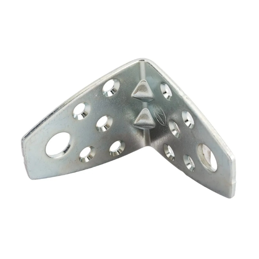 Уголок крепежный усиленный с зенковкой, оцинкованная сталь, 2х40х50х50 мм