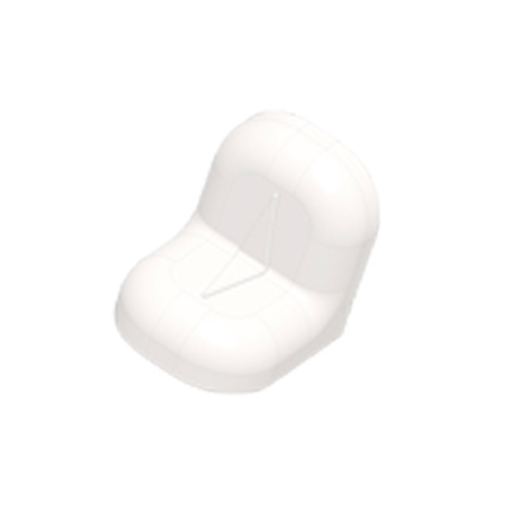 Уголок крепежный c пластиковой крышкой, антикоррозийное покрытие, белый 16х20х20 мм