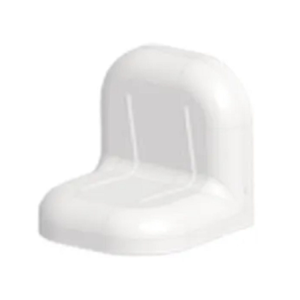 Уголок крепежный c пластиковой крышкой, антикоррозийное покрытие, белый 24х24х25 мм