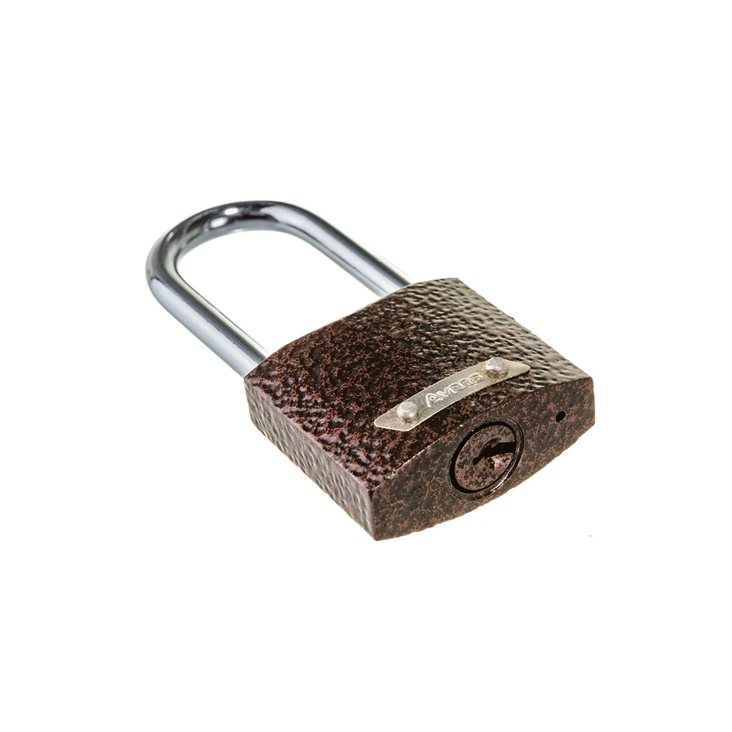 Замок навесной Avers PD-01-38-L, цилиндровый, коричневый 011049