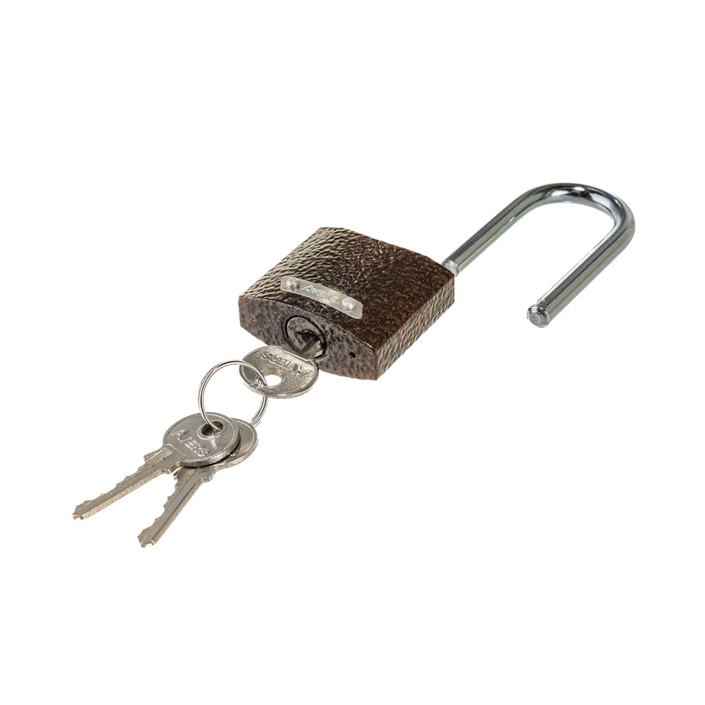 Замок навесной Avers PD-01-38-L, цилиндровый, коричневый 011049