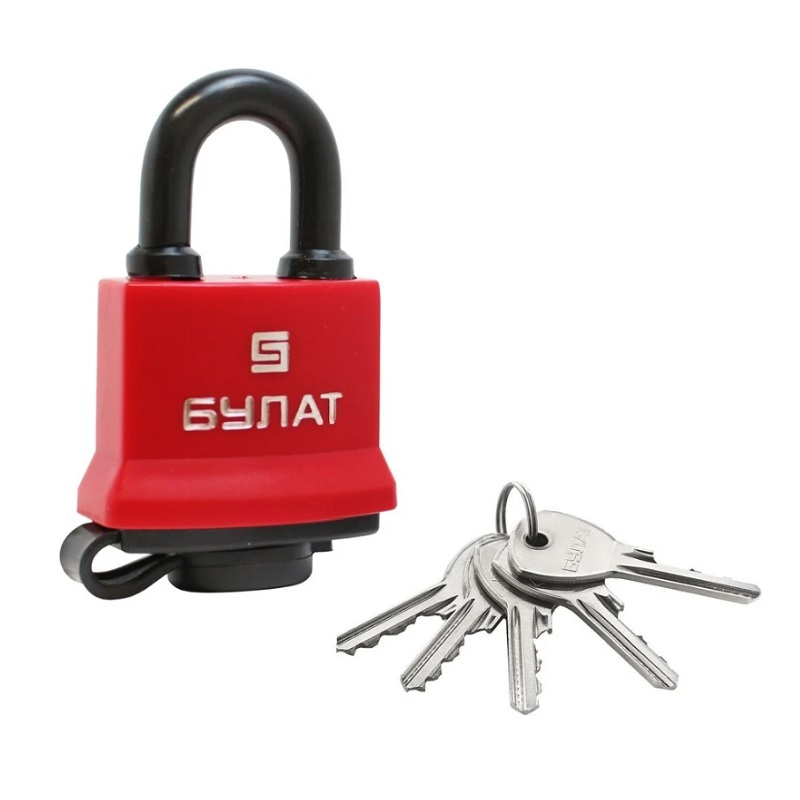 Замок навесной Булат ВС 1-П41 ПЛ всепогодный 5 кл d - 6,5 мм