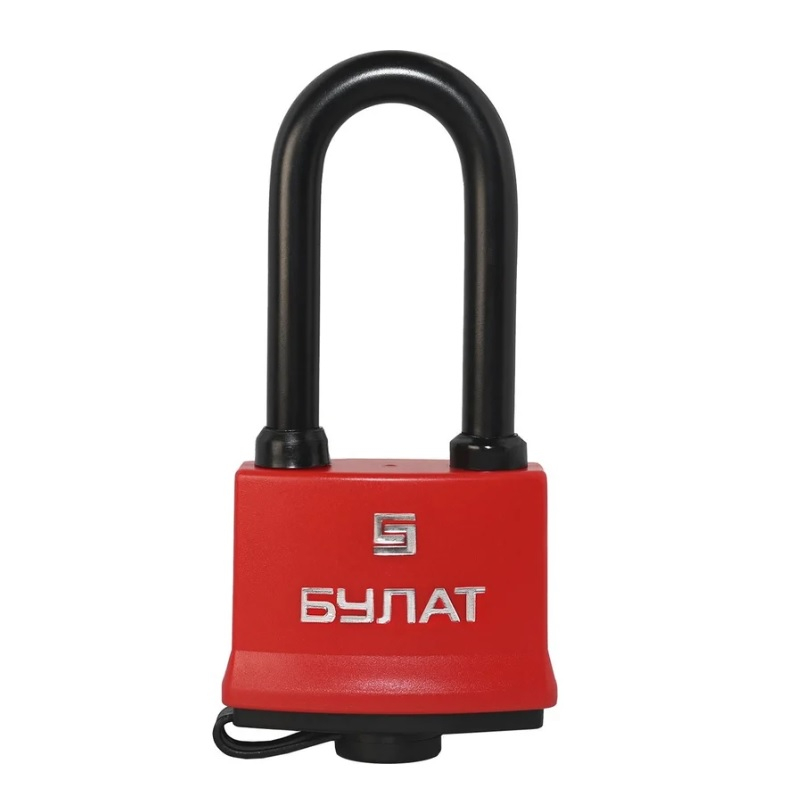Замок навесной Булат 15855, ВС 1-П54-01 ПЛ, всепогодный, d - 8,6 мм, 2 класс защиты, 5 ключей, чугун
