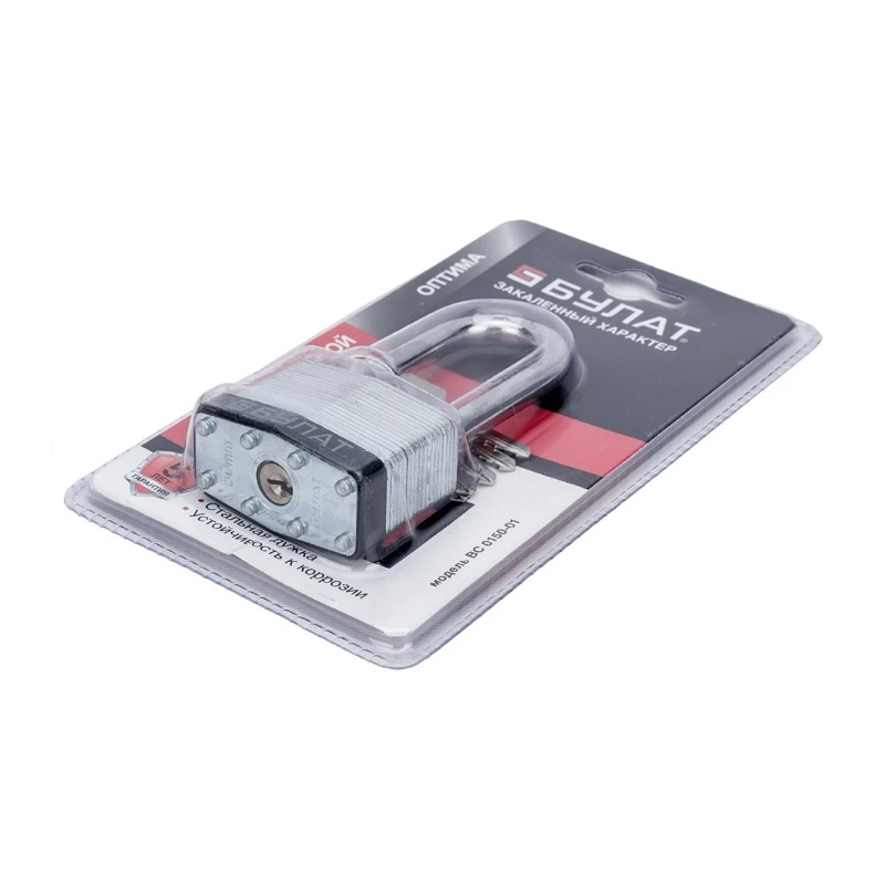 Замок навесной Булат ВС 0150-01 ПЛ стальной 5 кл. d - 9 мм