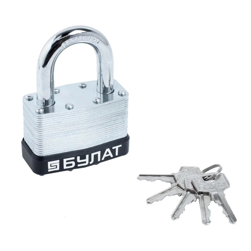 Замок навесной Булат ВС 0165 ПЛ стальной 5 кл. d - 11 мм