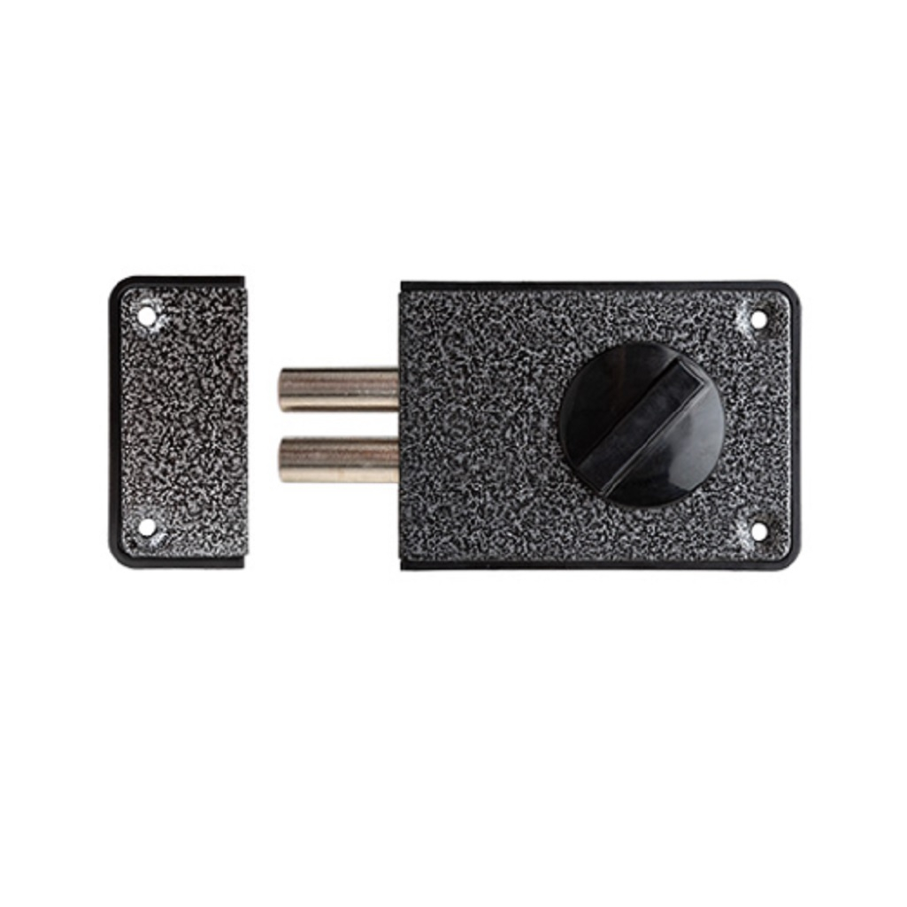 Замок накладной Apecs R02-C-GR ЗН1-2 А, хромированное покрытие, для деревянных дверей