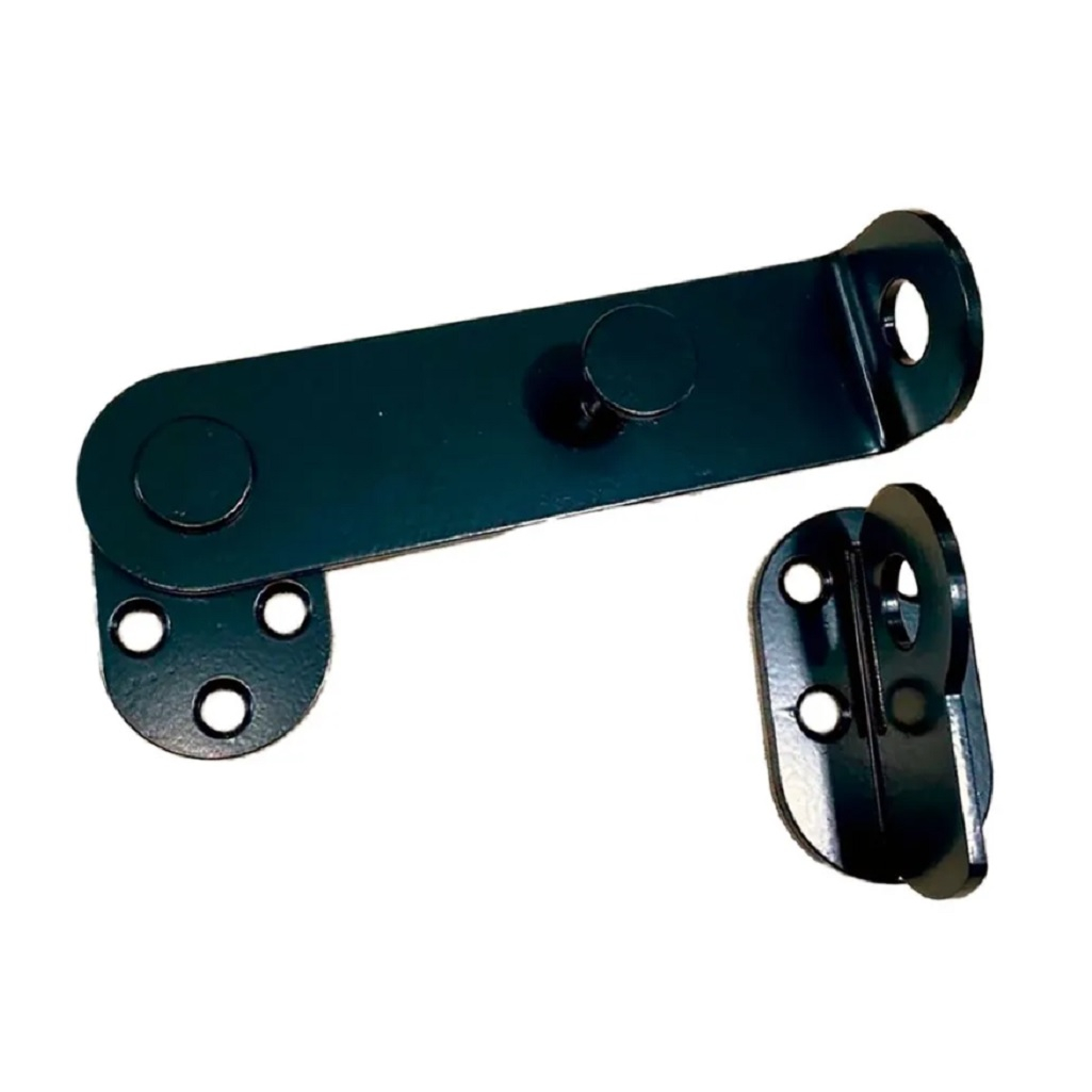 Щеколда перекидная для калиток, металлическая, малая №8, черный 