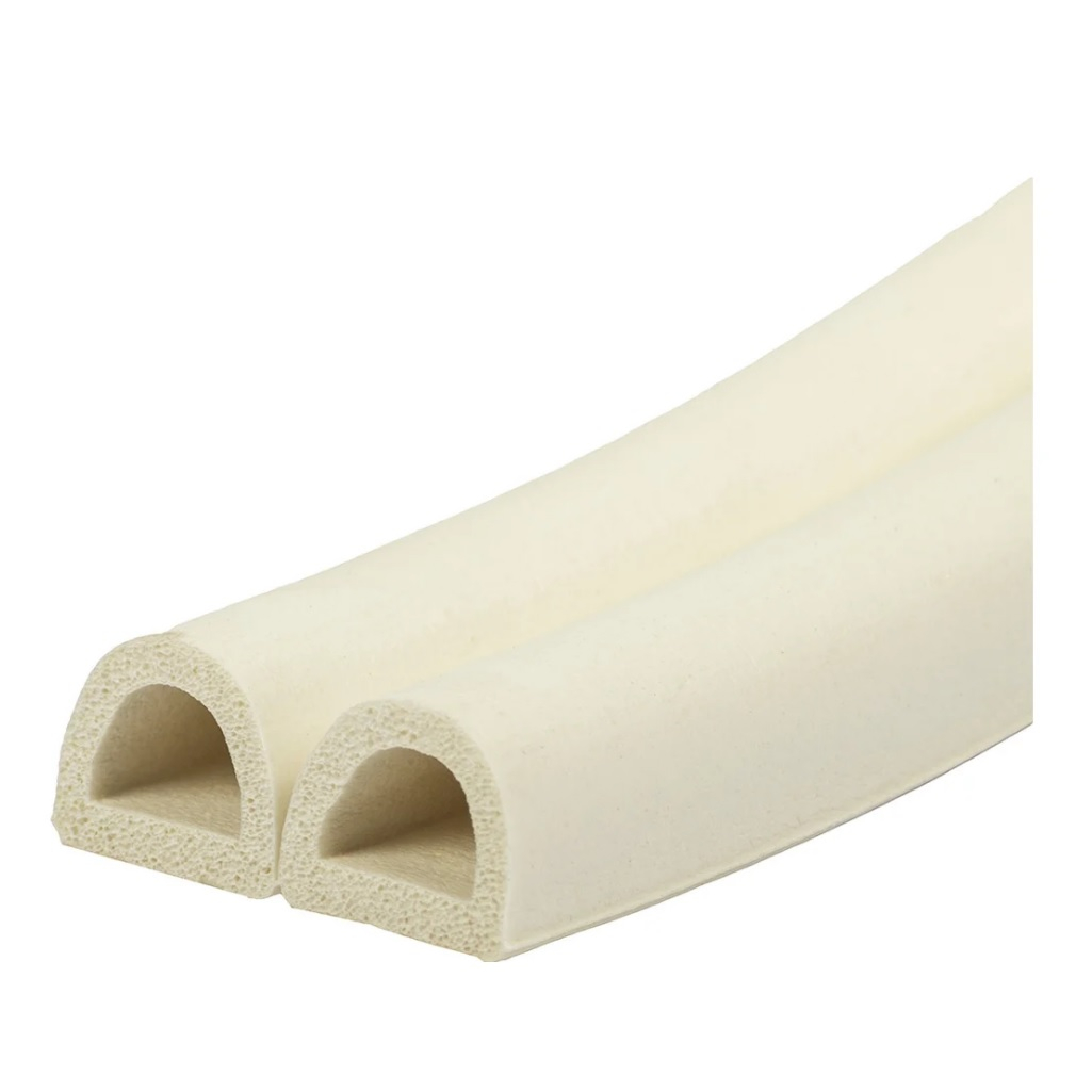 Уплотнитель TECH-TOP промышленный, самоклеящийся, D-профиль, белый, 12х14 мм 205989
