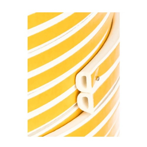 Уплотнитель TECH-TOP промышленный самоклеящийся, D-профиль, белый, 9х8 мм 53924