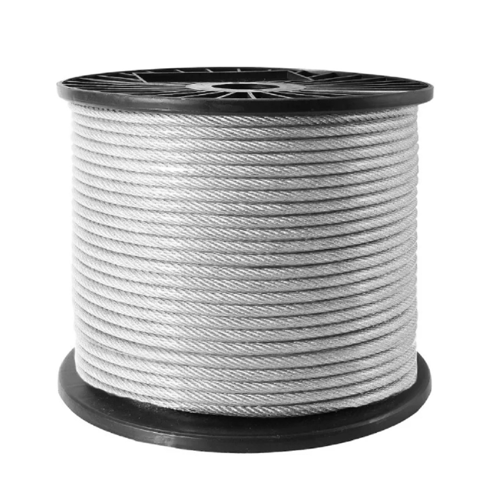 Трос стальной оцинкованный, d-6 мм, 6х19, разрывная нагрузка до 1784кгс