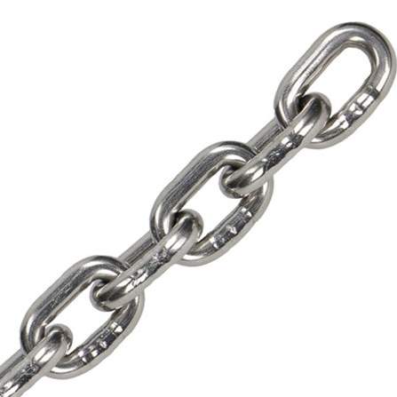 Цепь 4 мм AISI 304 короткое звено, нержавеющая сталь