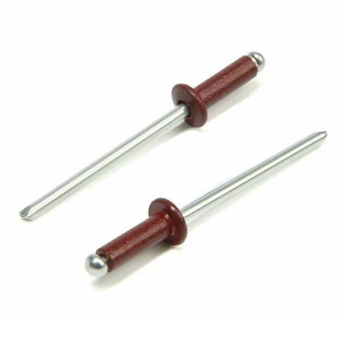 Заклепки 3,2х8 красное вино алюминий/сталь DIN7337, 30шт ZAK AL/ST-3,2х8-30