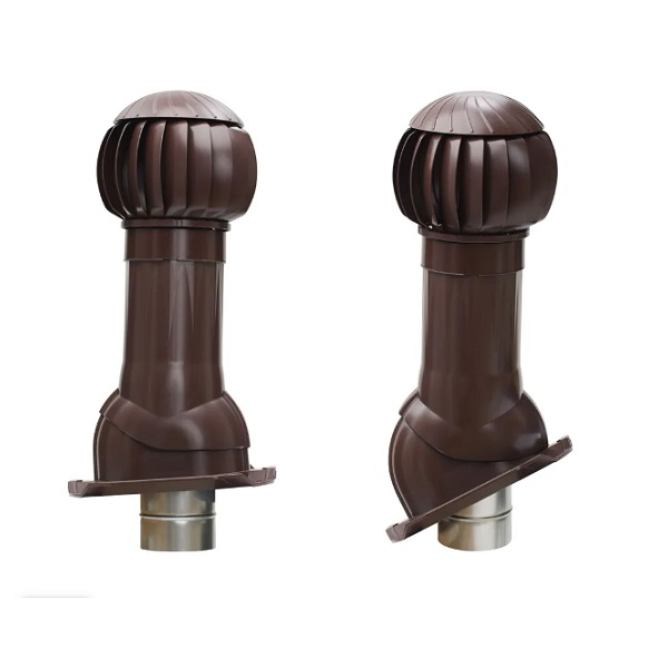 Комплект кровельного вент-выхода для фланцевой и битумной кровли Нанодефлектор (d160мм. корич.)