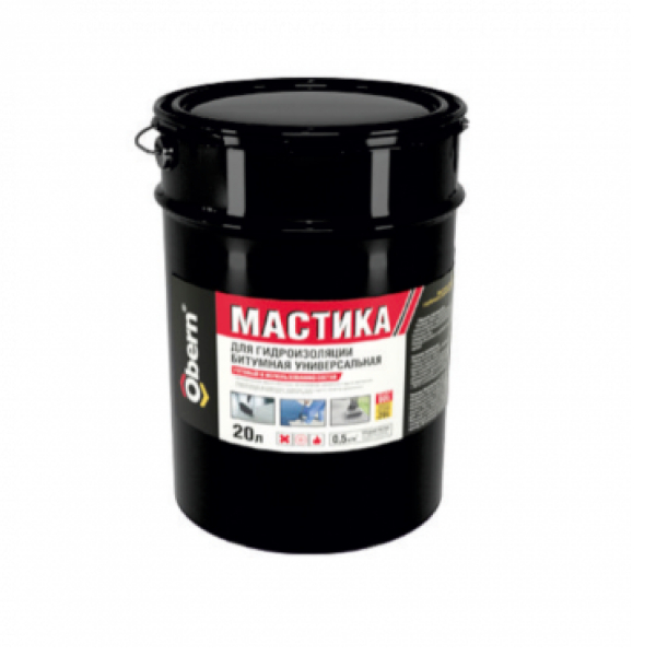Мастика битумная универсальная OBERN BLACK 14 кг