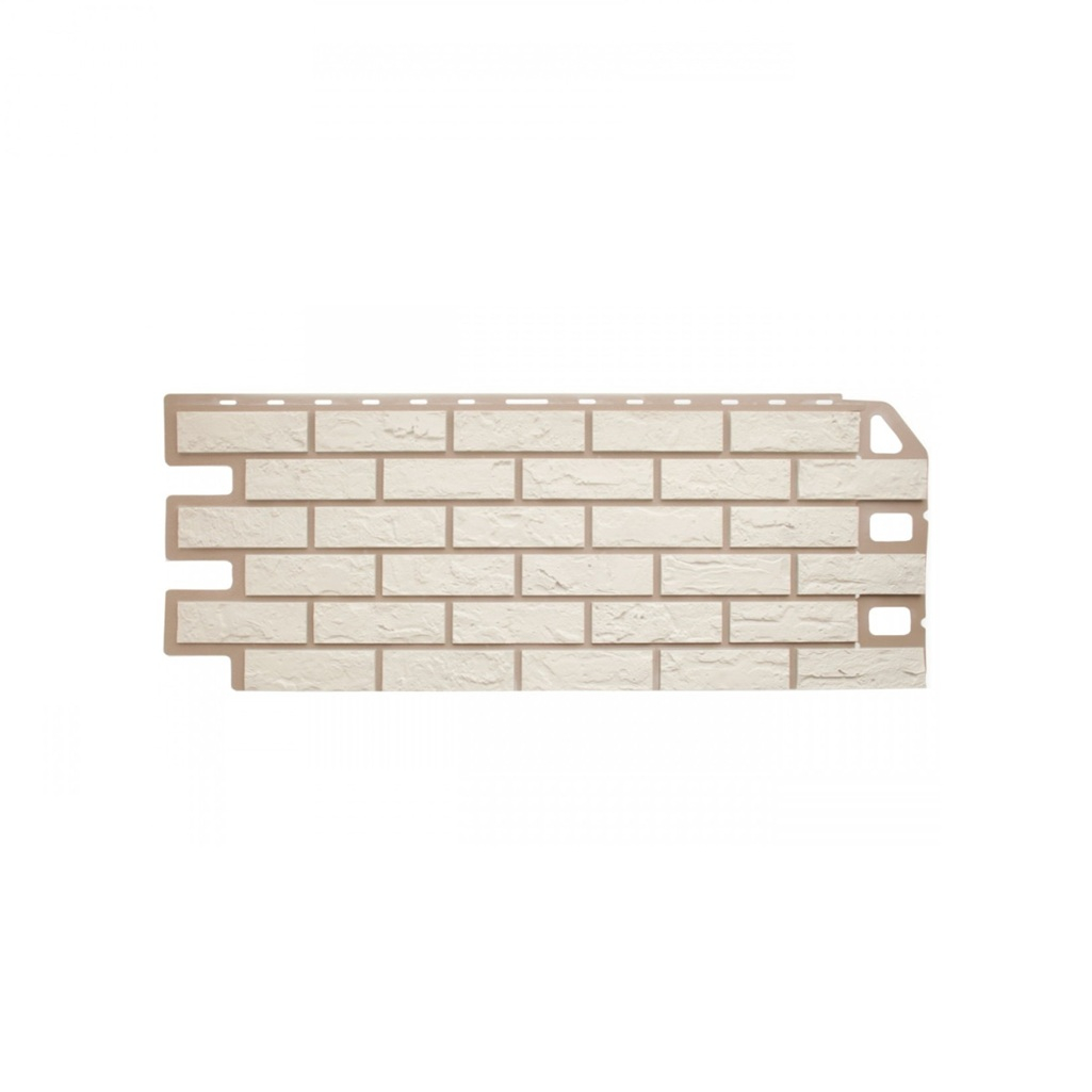 Сайдинг цоколь-панель кирпич белый 470х1130 мм
