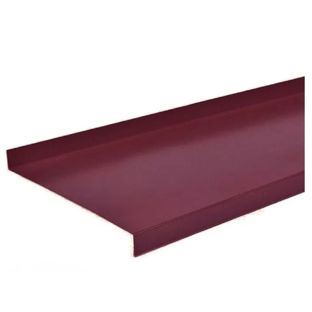 Отлив вишня с рисунком 1500х140 мм, сталь, полиэстер, для окон