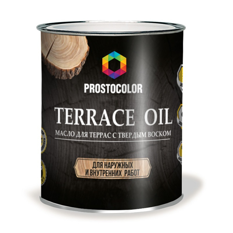 Масло Prostocolor Terrace Oil для террас с твердым воском, Белый, 0.75 л